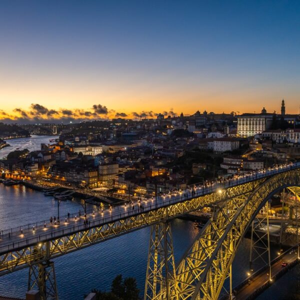 Ponte Dom Luís I sul fiume Douro a Porto, Portogallo