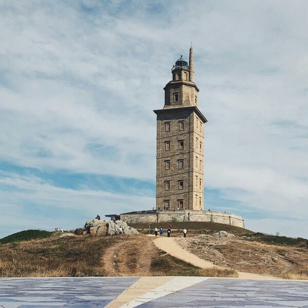 Faro Torre de Hércules a La Coruña, Spagna