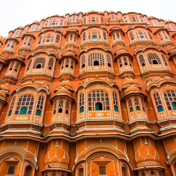 Facciata del Palazzo dei Venti (Hawa Mahal), a Jaipur, India