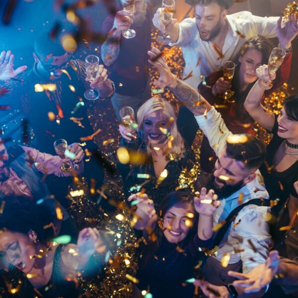 Festa di Capodanno in un night club, Berlino, Germania