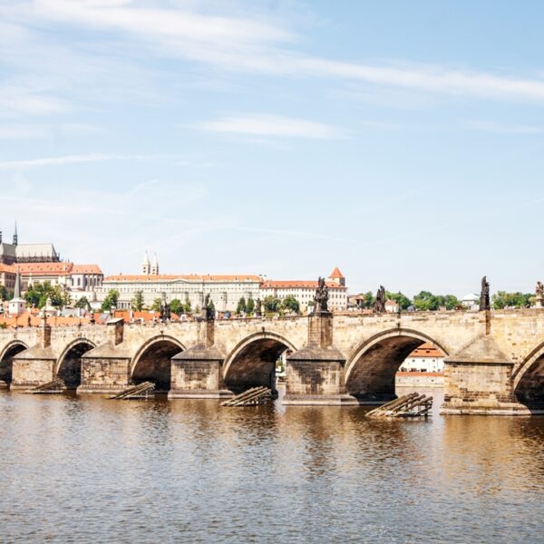 Ponte Carlo sul fiume Moldava a Praga, Repubblica Ceca