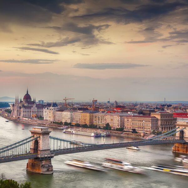 Ponte delle Catene sul Danubio a Budapest, Ungheria