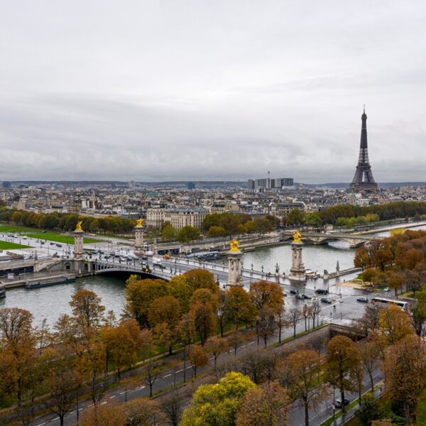 Vista della Torre Eiffel e della Senna, Parigi, Francia